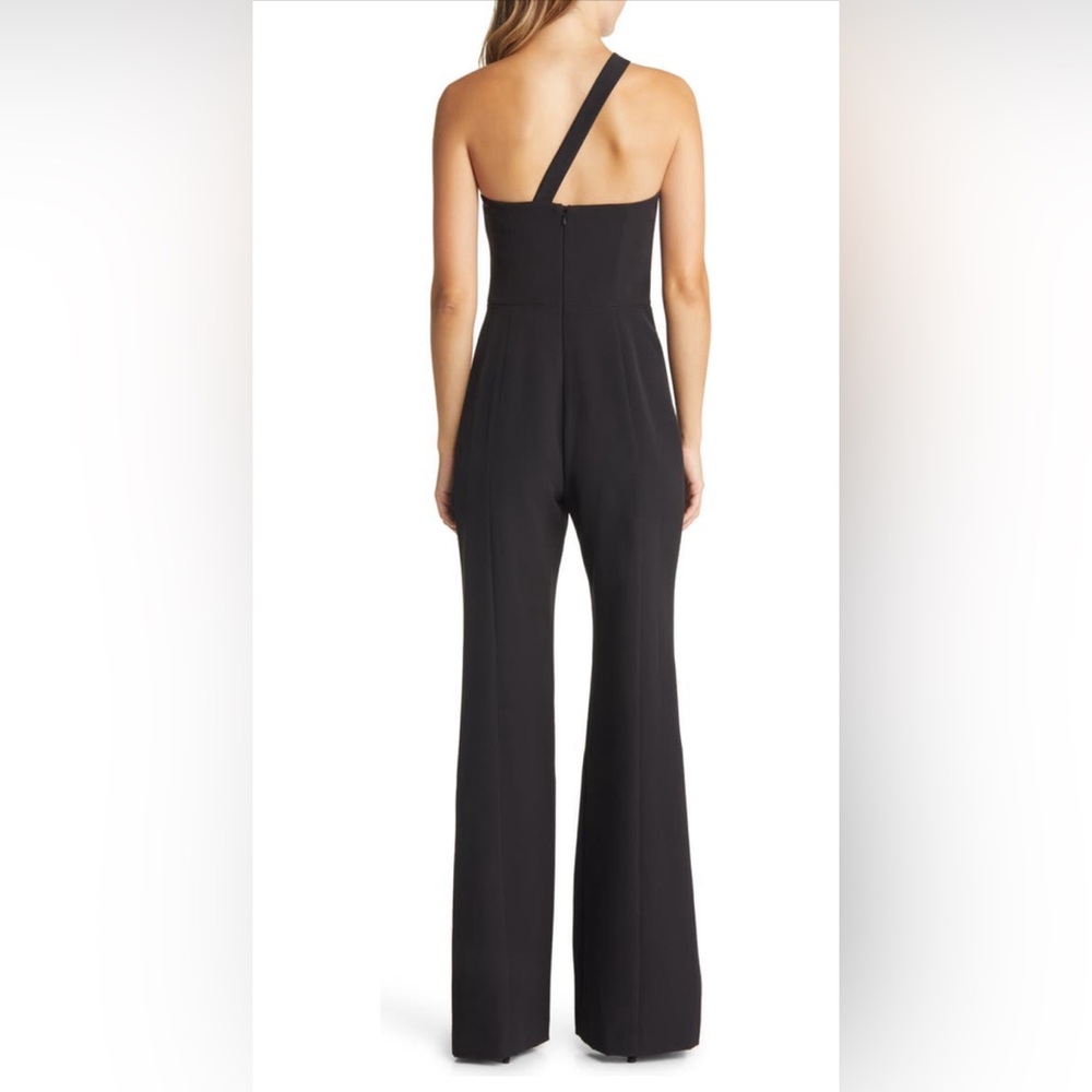 Black Halo Brew One Shoulder Jumpsuit- Sz 10 - Picture 2 of 10